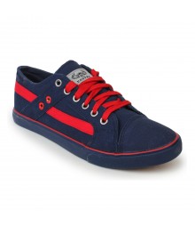 Vostro Dark Blue Red Casual Shoes for Men - VCS0157
